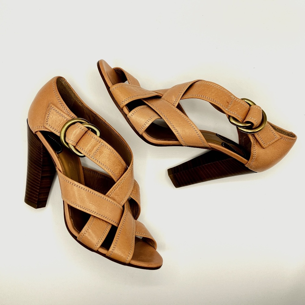 Chloé Pink Radica Cross Over Strappy Sandals